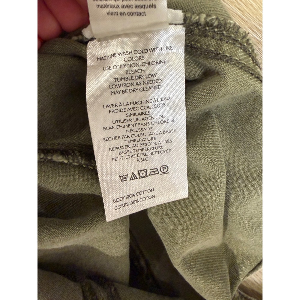 We The Free Free People Olive Green Cotton Twill Slouchy Overalls Jumpsuit M - Picture 5 of 8